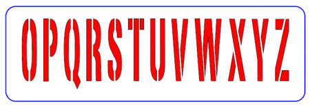 AC116 ABECEDARIO O - Z 10 X 30